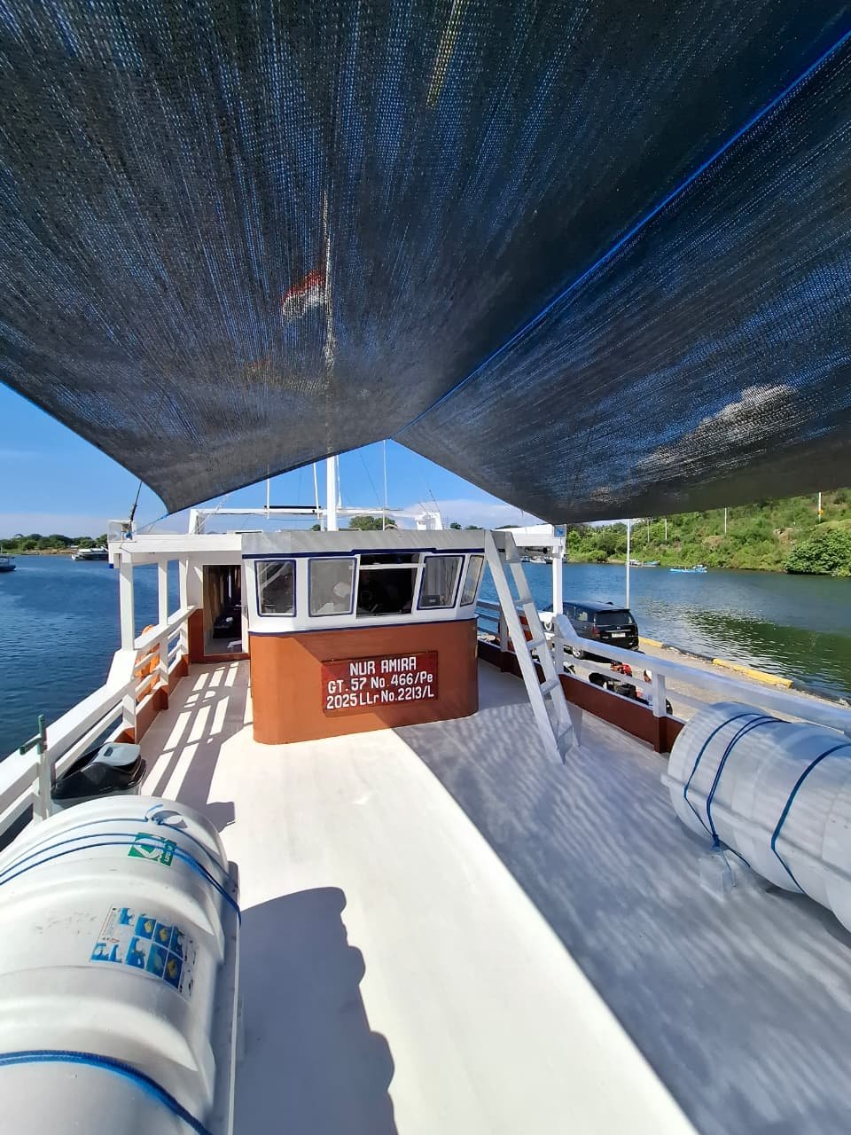 Sun roof deck at sea — Labuan Bajo to Lombok budget open trip 4D3N